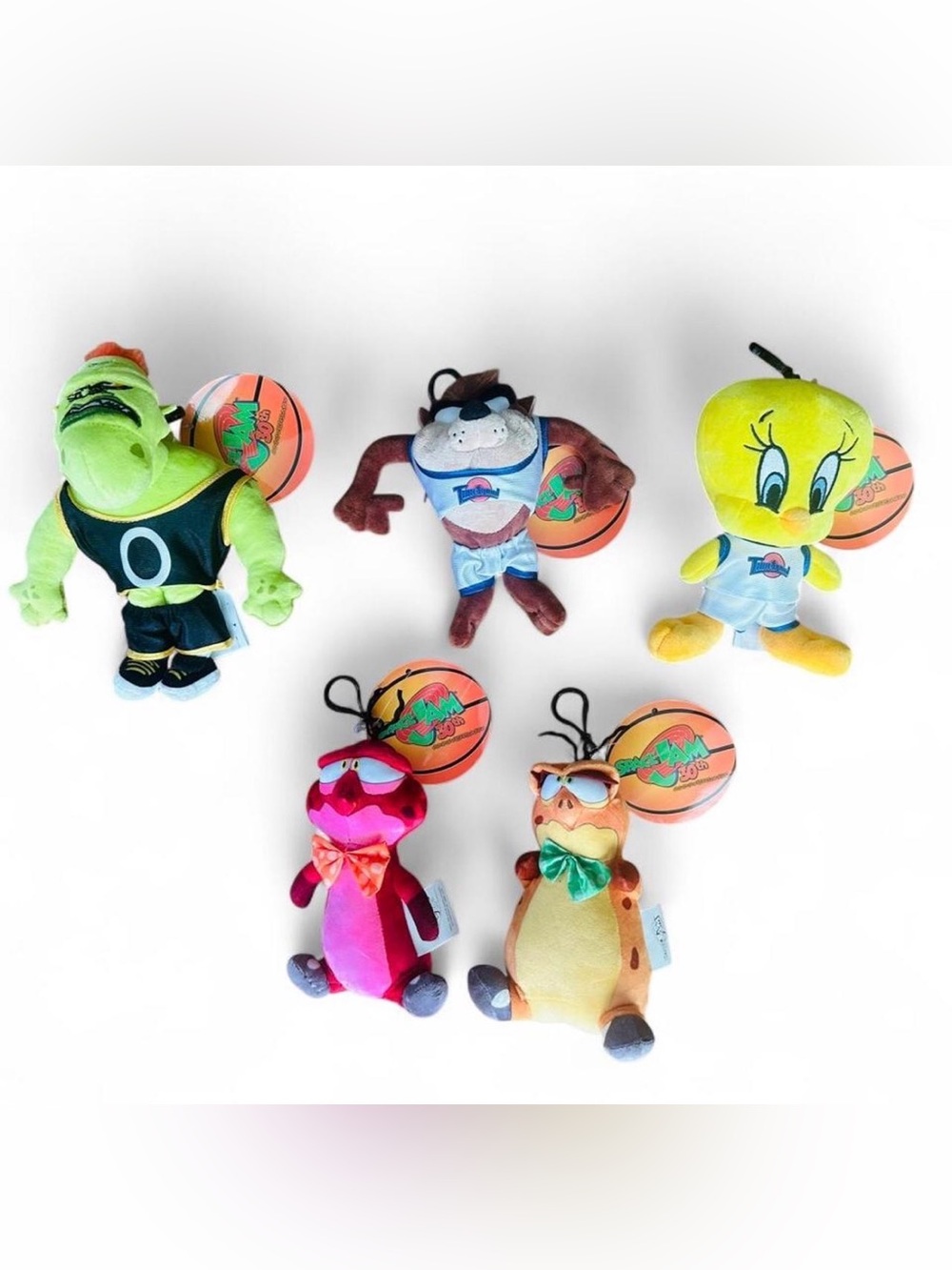 Space Jam 30th Anniversary 2026 Plush Hanger Clip Set of 5 NWT